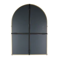 Chatsworth Traditional 700 X 490mm Arched Mirror With Glass Shelf - Brushed Brass -Default Template 3 chtbbm detail1