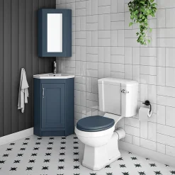 Chatsworth Corner Mirror Cabinet Blue -Default Template 3 cnrmcabblu d2