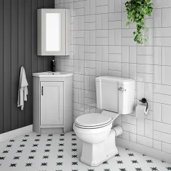 Chatsworth Corner Mirror Cabinet Grey -Default Template 3 cnrmcabgry d2