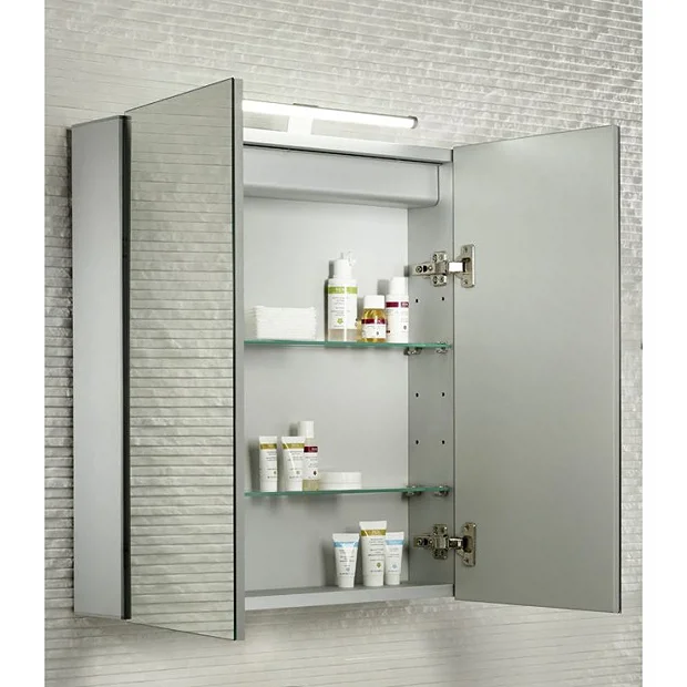 Tavistock Conduct Double Door Mirror Cabinet With LED Light 4 Tavistock Conduct Double Door Mirror Cabinet With LED Light - Image 4