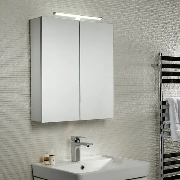 Tavistock Conduct Double Door Mirror Cabinet With LED Light 1 Tavistock Conduct Double Door Mirror Cabinet With LED Light