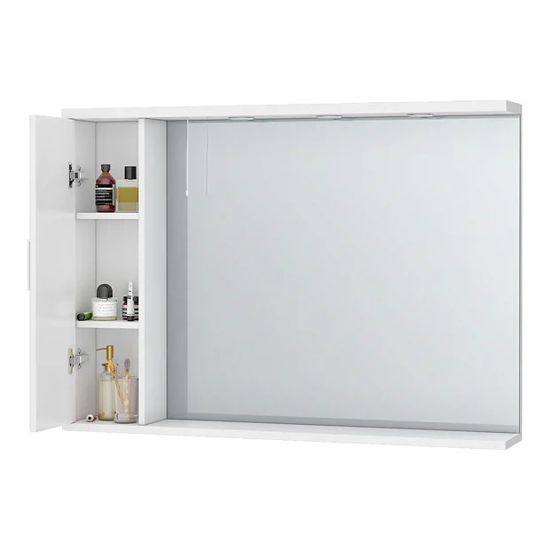 Cove White Illuminated Mirror Cabinet (1050mm Wide) 1 Cove White Illuminated Mirror Cabinet (1050mm Wide)