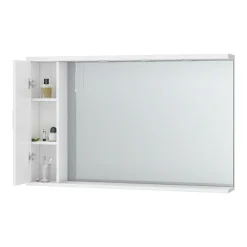 Cove White Large Illuminated Mirror Cabinet (1200mm Wide)