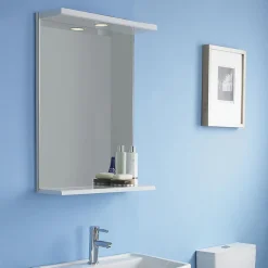 Cove White Illuminated Mirror (550mm Wide)