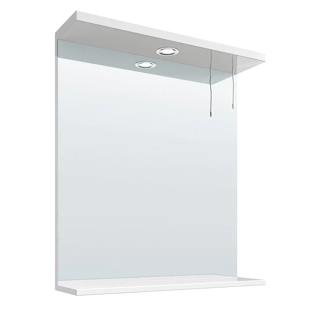 Cove White Illuminated Mirror (650mm Wide) 2 Cove White Illuminated Mirror (650mm Wide) - Image 2
