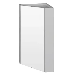 Alternative view of Cove Gloss Light Grey Corner Mirror Cabinet