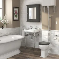 Old London Traditional Mirror Cabinet (650mm Wide - Charcoal) -Default Template 3 daf604 nd1