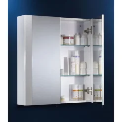 Tavistock Detail Double Door Mirror Cabinet - Gloss White -Default Template 3 de60w d1