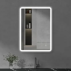 Alternative view of Cruze Bathroom Cruze 500x700mm LED Universal Mirror Inc. Touch Sensor + Anti-Fog