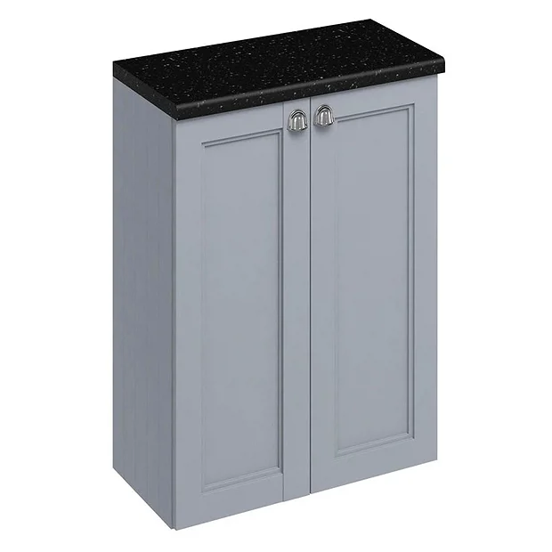 Urlington Bathroom Burlington 60 2-Door Base Unit - Classic Grey 2 Urlington Bathroom Burlington 60 2-Door Base Unit - Classic Grey - Image 2
