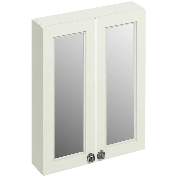 Urlington Bathroom Burlington 60 2-Door Mirror Cabinet - Sand 2 Urlington Bathroom Burlington 60 2-Door Mirror Cabinet - Sand - Image 2