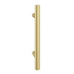 Victorian Plumbing 1 X Round 'T' Bar Brushed Brass Additional Handle - L155mm (96mm Centres)