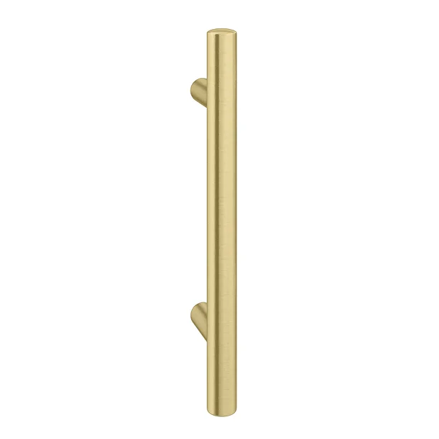 Victorian Plumbing 1 X Round 'T' Bar Brushed Brass Additional Handle - L155mm (96mm Centres) 1 Victorian Plumbing 1 X Round 'T' Bar Brushed Brass Additional Handle - L155mm (96mm Centres)
