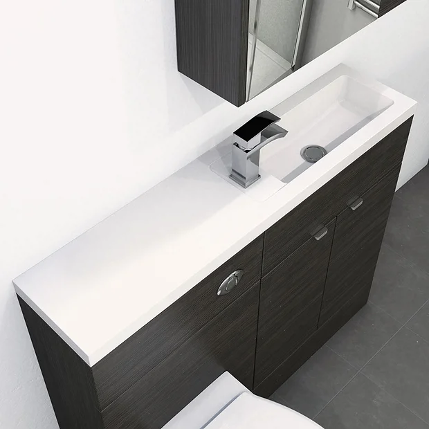 Hudson Reed 1100 X 255mm Slimline Polymarble Basin 1TH 3 Hudson Reed 1100 X 255mm Slimline Polymarble Basin 1TH - Image 3