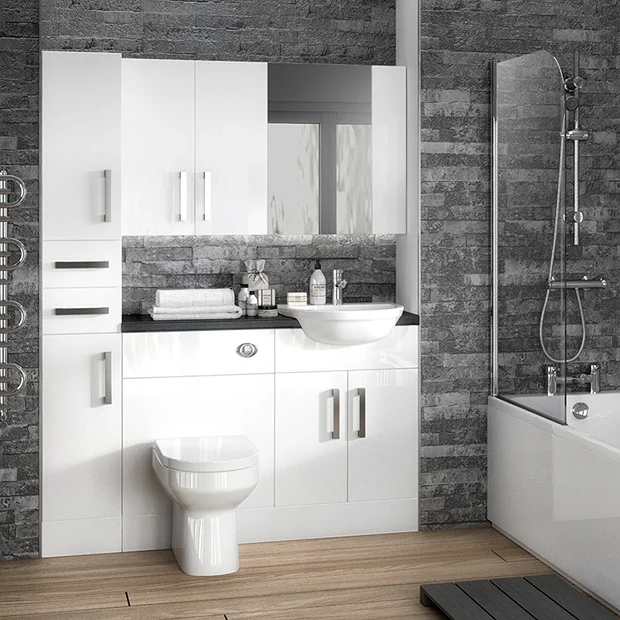 Hudson Reed 1250mm Gloss White Plinth 1 Hudson Reed 1250mm Gloss White Plinth