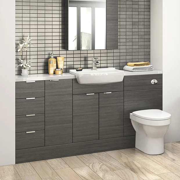 Hudson Reed 300x355mm Black Full Depth 4 Drawer Unit 1 Hudson Reed 300x355mm Black Full Depth 4 Drawer Unit