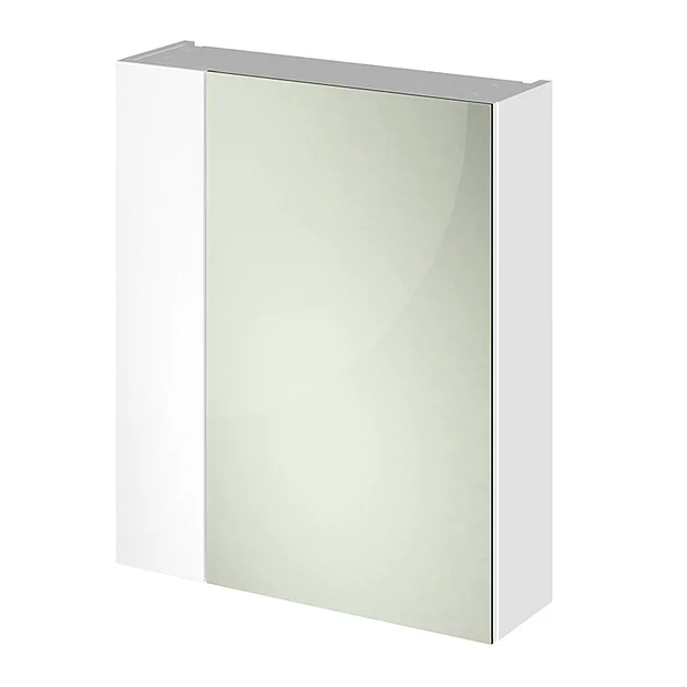 Hudson Reed 600mm White Gloss 75/25 Mirror Unit 1 Hudson Reed 600mm White Gloss 75/25 Mirror Unit