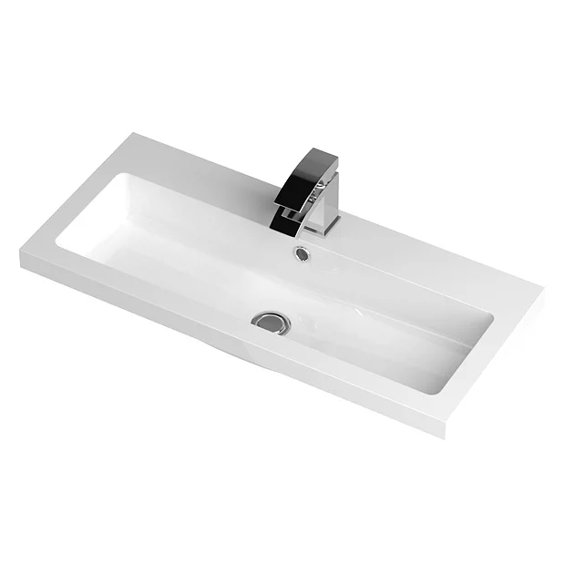Hudson Reed 800 X 355mm Full Depth Polymarble Basin 1TH 1 Hudson Reed 800 X 355mm Full Depth Polymarble Basin 1TH