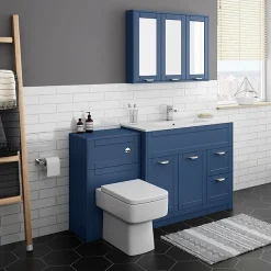 Keswick Blue 900mm Traditional Wall Hung 3 Door Mirror Cabinet -Default Template 3 kesblu3dm d1