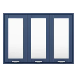 Keswick Blue 900mm Traditional Wall Hung 3 Door Mirror Cabinet -Default Template 3 kesblu3dm d2