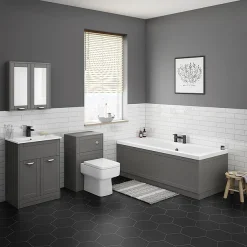 Keswick Grey 600mm Traditional Wall Hung 2 Door Mirror Cabinet 6 Keswick Grey 600mm Traditional Wall Hung 2 Door Mirror Cabinet -Default Template 3 kesgry2dm d1