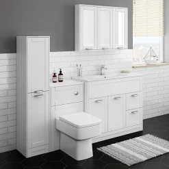 Keswick White 1400mm Traditional Floorstanding Tall Storage Unit 6 Keswick White 1400mm Traditional Floorstanding Tall Storage Unit -Default Template 3 keswhttb d1