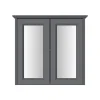 Heritage Bathroom Heritage Caversham Double Door Mirror Wall Cabinet - Graphite
