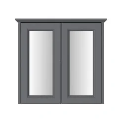 Heritage Bathroom Heritage Caversham Double Door Mirror Wall Cabinet - Graphite