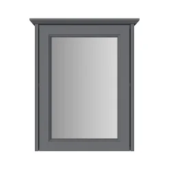 Heritage Bathroom Heritage Caversham Single Door Mirror Wall Cabinet - Graphite