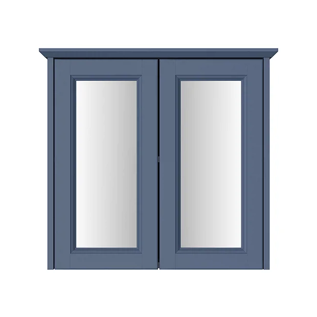 Heritage Bathroom Heritage Caversham Double Door Mirror Wall Cabinet - Maritime Blue 1 Heritage Bathroom Heritage Caversham Double Door Mirror Wall Cabinet - Maritime Blue