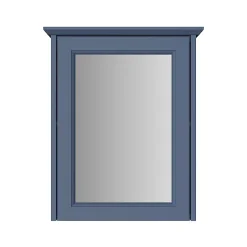 Heritage Bathroom Heritage Caversham Single Door Mirror Wall Cabinet - Maritime Blue