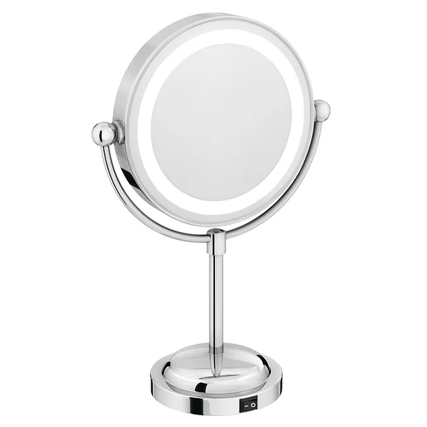 Arezzo LED Illuminated Free Standing Cosmetic Mirror 1 Arezzo LED Illuminated Free Standing Cosmetic Mirror