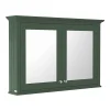 Old London 1050mm Mirror Cabinet - Hunter Green