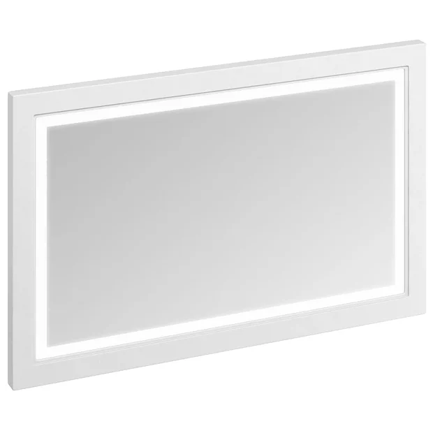 Urlington Bathroom Burlington Framed 120 Mirror With LED Illumination - Matt White 2 Urlington Bathroom Burlington Framed 120 Mirror With LED Illumination - Matt White - Image 2