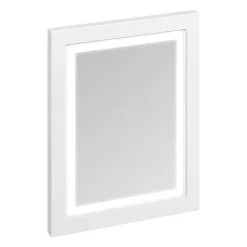 Urlington Bathroom Burlington Framed 60 Mirror With LED Illumination - Matt White