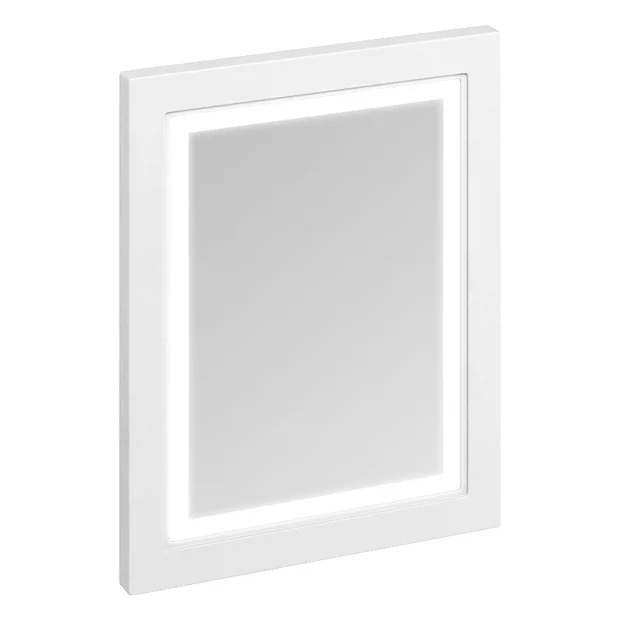Urlington Bathroom Burlington Framed 60 Mirror With LED Illumination - Matt White 1 Urlington Bathroom Burlington Framed 60 Mirror With LED Illumination - Matt White