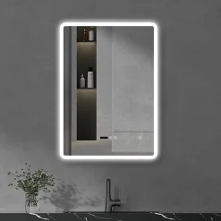 Alternative view of Toreno 700 X 500mm Portrait LED Illuminated Bluetooth Mirror Incl. Touch Sensor