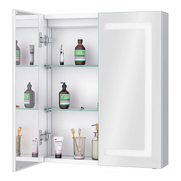 Toreno 600x700mm LED Illuminated 2-Door Mirror Cabinet Incl. Motion Sensor 3 Toreno 600x700mm LED Illuminated 2-Door Mirror Cabinet Incl. Motion Sensor - Image 3