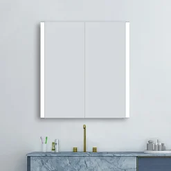 Toreno 700x650mm LED Illuminated 2-Door Bluetooth Mirror Cabinet With Motion Sensor, Shaving Socket & Anti-Fog -Default Template 3 mir018 d3n