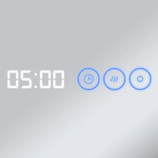 Toreno 800x600mm LED Illuminated Mirror Incl. Anti-Fog, Digital Clock & Touch Sensor 3 Toreno 800x600mm LED Illuminated Mirror Incl. Anti-Fog, Digital Clock & Touch Sensor - Image 3