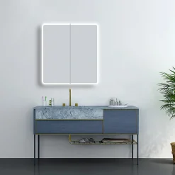 Toreno 700 X 650mm LED Illuminated 2-Door Mirror Cabinet With Motion Sensor, Shaving Socket & Anti-Fog 10 Toreno 700 X 650mm LED Illuminated 2-Door Mirror Cabinet With Motion Sensor, Shaving Socket & Anti-Fog -Default Template 3 mir401 d3