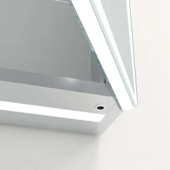 Toreno 700 X 650mm LED Illuminated 2-Door Mirror Cabinet With Motion Sensor, Shaving Socket & Anti-Fog