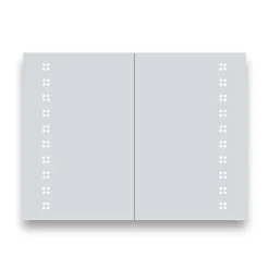 Toreno 800 X 600mm LED Illuminated 2-Door Mirror Cabinet Incl. Motion Sensor -Default Template 3 mir403 d1