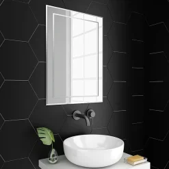 Alternative view of Trafalgar 500 X 700mm Rectangular Bevelled Bathroom Mirror
