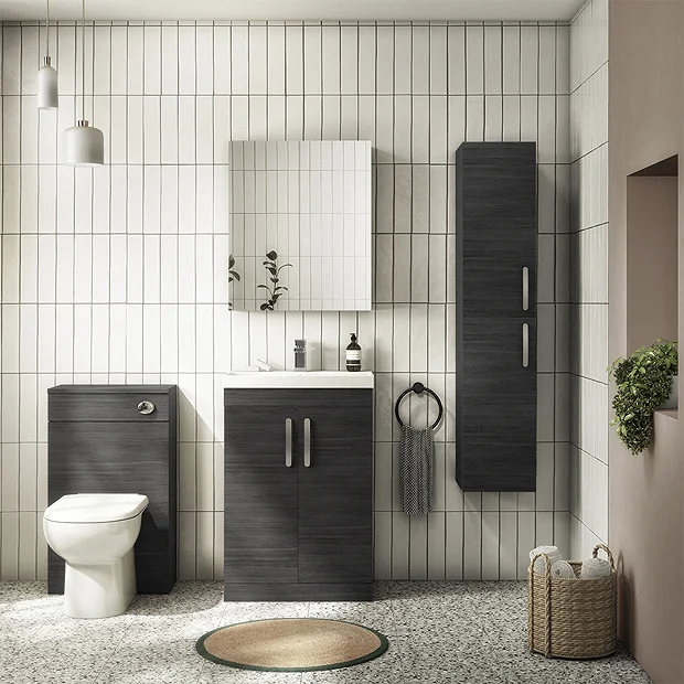 Klyn Bathroom Brooklyn 600mm Black Bathroom Mirror Cabinet - 2 Door 1 Klyn Bathroom Brooklyn 600mm Black Bathroom Mirror Cabinet - 2 Door