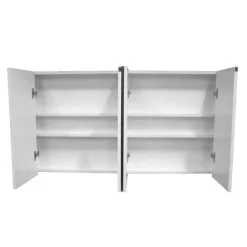 Toreno White Minimalist 4 Door Mirror Cabinet - W1200 X D110mm -Default Template 3 modenawhiteminimalist4doormirrorcabinetw1200xd110mmnvm118d1