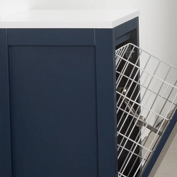 Victorian Plumbing Montrose Indigo Blue Laundry Unit With Matt Black Handle 4 Victorian Plumbing Montrose Indigo Blue Laundry Unit With Matt Black Handle - Image 4