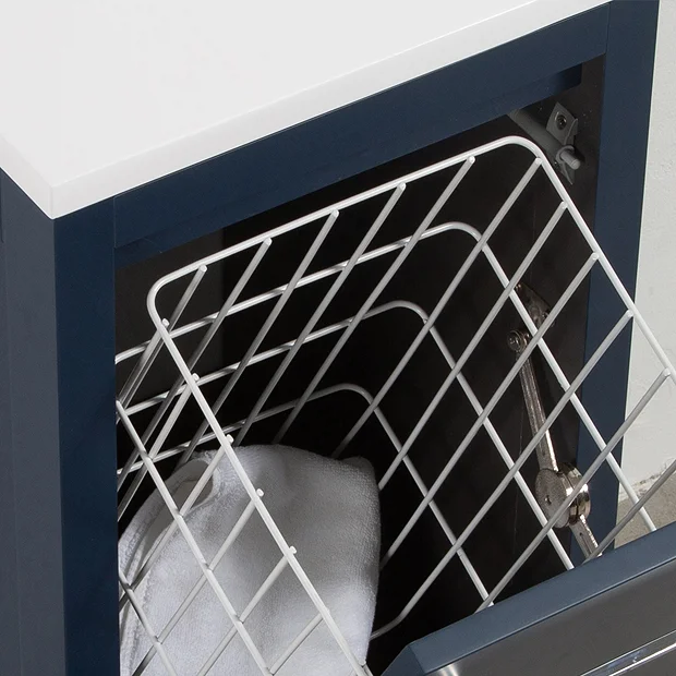 Victorian Plumbing Montrose Indigo Blue Laundry Unit With Matt Black Handle 3 Victorian Plumbing Montrose Indigo Blue Laundry Unit With Matt Black Handle - Image 3