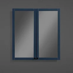 Victorian Plumbing Montrose 600mm Indigo Blue Mirrored Cabinet With Matt Black Handles -Default Template 3 mtmrmimb d1