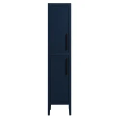 Victorian Plumbing Montrose Indigo Blue Tall Storage Unit With Matt Black Handles -Default Template 3 mtumimb d1